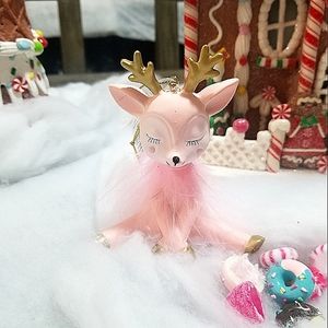 Pink Reindeer ornament